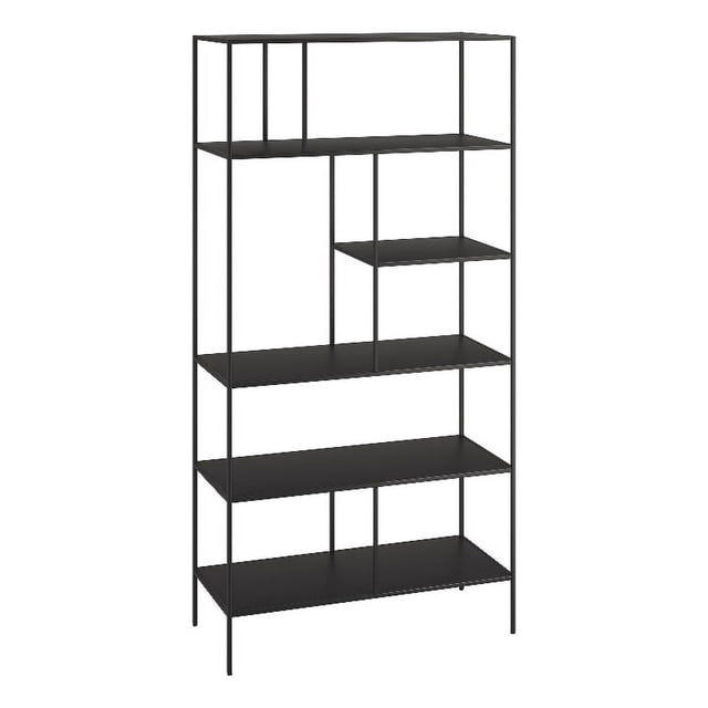 Henn&Hart 36" Blackened Bronze Metal Bookcase