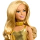 thumbnail image 3 of Barbie Fashionistas Doll #222, Petite Body Type with Blonde Wavy Hair, Golden Jumpsuit & Accessories, 65th Anniversary Collectible Fashion Doll, 3 of 5