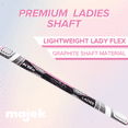 thumbnail image 4 of Majek White Pearl Petite Ladies Golf Hybrids Irons Set New Petite Women Best All True Hybrid Ultra Light Weight Forgiving Woman Complete Package Includes 4 5 6 7 8 9 PW SW All Lady Flex Utility Clubs, 4 of 8