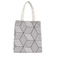 thumbnail image 4 of Bolsa de Almuerzo Grande Portátil de Mano Macarena Doble Cara Geometría Negra Blanca 37x33x37cm, 4 of 8