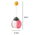 thumbnail image 2 of Funny cat interactive toy, tumbler, cat toy, leaky toy with funny cat stick pink, 2 of 5
