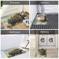 thumbnail image 5 of Sikiie Floral Rhino With Birds Print Flannel Anti-slip Floor Mat 16x24in, Thickened Dustproof Entrance Door Mat Floor Mat for Kitchen, Bathroom, Laundry Room, 5 of 7