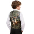 thumbnail image 2 of Garronmavis Deers Boys Outerwear Vests Versatile Camo Forest Sleevless Fall Winter Warm Outerwear with Pockets Fashion Sleeveless Slim Fit Vests Stylish Adjustable Back Strap Vest, 2 of 7