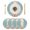 Seahorse, variant on Coastal Octopus Round 13 Inch Placemats Set of 2, Summer Coral Ocean Vintage Wood HeatResistant Non Slip Place Mats for Dining Table, Wipeable Braided Kitchen Table Mats for Housewarming