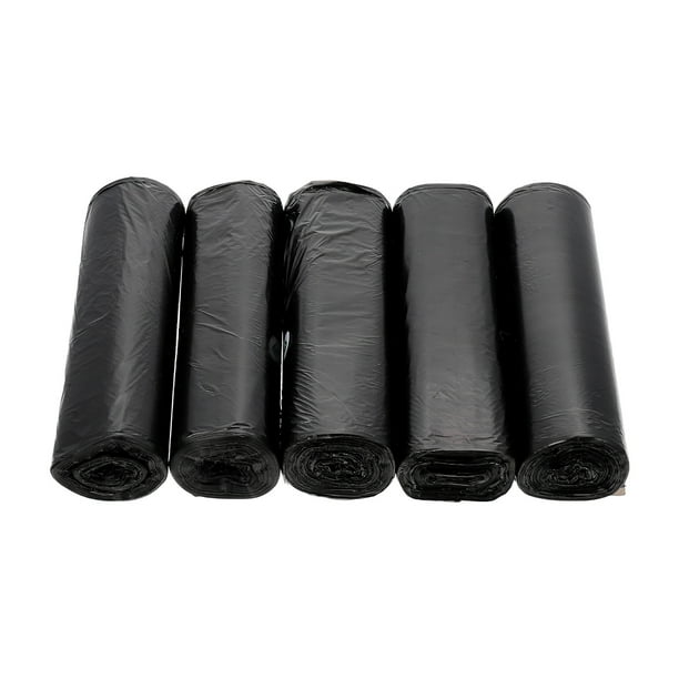 5 rollos de bolsas de basura para baño, cocina, negras, gruesas