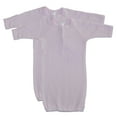 thumbnail image 2 of Bambini Preemie Solid Blue Gowns, 2pk (Baby Girls), 2 of 3