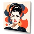 thumbnail image 2 of Designart "Minimalist Fashion Portrait Frida's Essence I" Fashion Wall Art - Glam Black Woman Mexican Living Room Canvas Art, 2 of 6