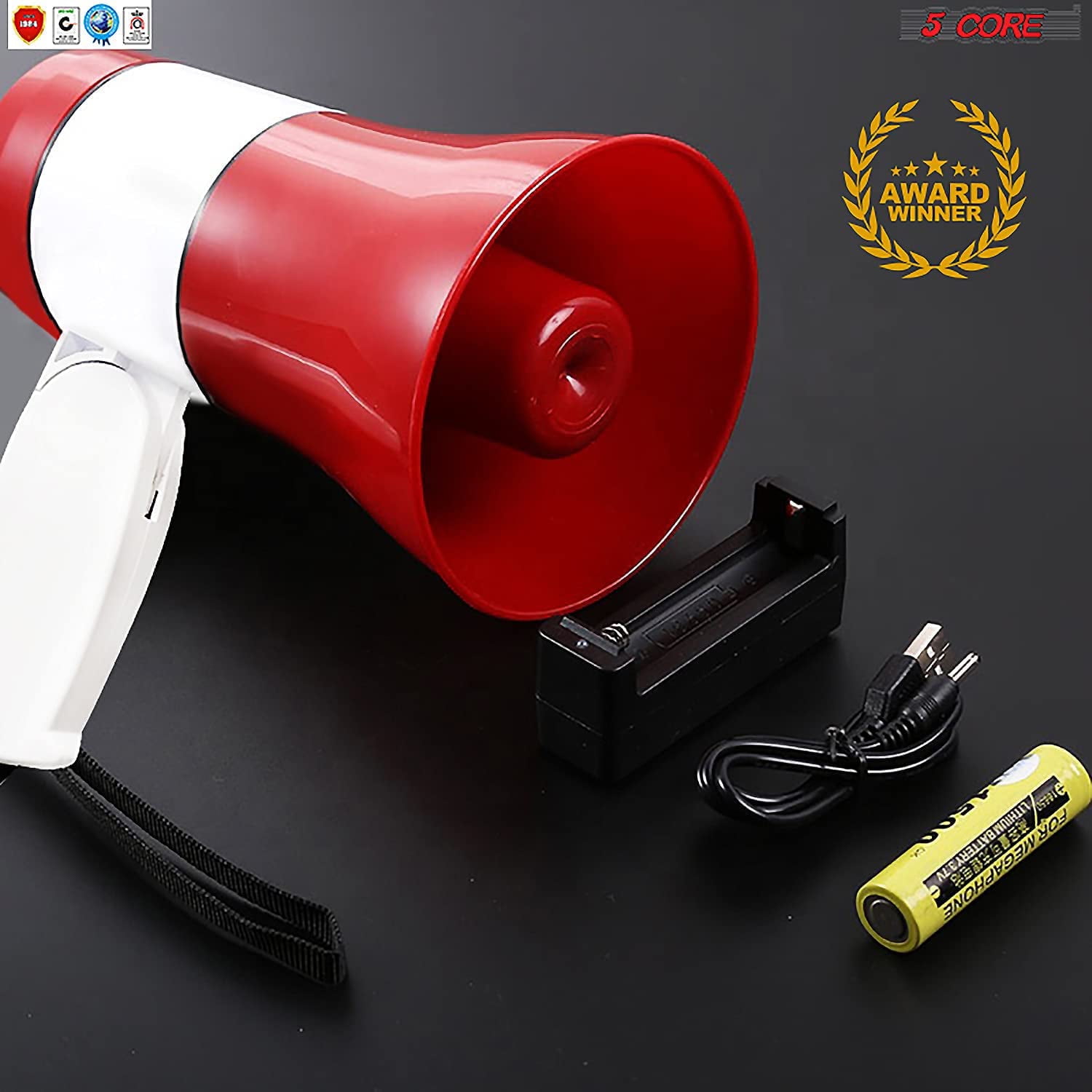 Megafon Für Cheerleading Megaphone Bullhorn Speaker 50W Bull Horn Cheer Megafono 1200 Megaphone Mit Sirene