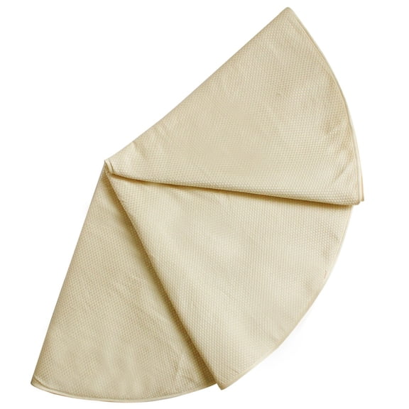 Christmas Tree Skirt 36/50 Inch Cream/gold/red Jacquard Tree Skirt for Merry Christmas Party Tree Ornaments