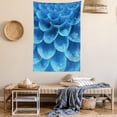 thumbnail image 2 of Blue Tapestry, Abstract Petals of Gerbera Flower with Water Drops Macro Close up Photography, Wall Hanging for Bedroom Living Room Dorm Decor, 60W X 80L Inches, Blue Light Blue, by Ambesonne, 2 of 5