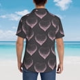thumbnail image 4 of Fotbe pink hearts Camisa Hawaiana para Hombre Unisex – Camisa Casual de Verano con Botones de Manga Corta de Algodón y Lino,Large, 4 of 7