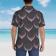 thumbnail image 4 of Balery pink hearts Camisas hawaianas de manga corta para hombre, camisas playeras de corte holgado, camisas de vacaciones con botones,Large, 4 of 7