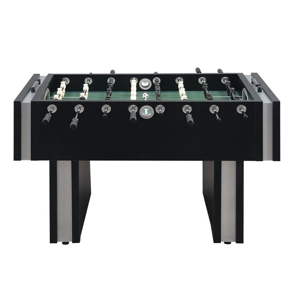 Pemberly Row Contemporary Wood Foosball Table in Black Finish