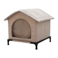 thumbnail image 3 of DimyFew Maisonnette Extérieure pour Chat Base Surélevée Coupe-Vent Imperméable Abri Fermé Tente Isolée pour Animal avec Matériau PP Résistant à l'Usure Convient à la Cour Communautaire P S, 3 of 8