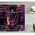 thumbnail image 1 of Ambesonne Geometry Shower Curtain, Vitruvian Man Occult, 69"Wx84"L, Purple, 1 of 2