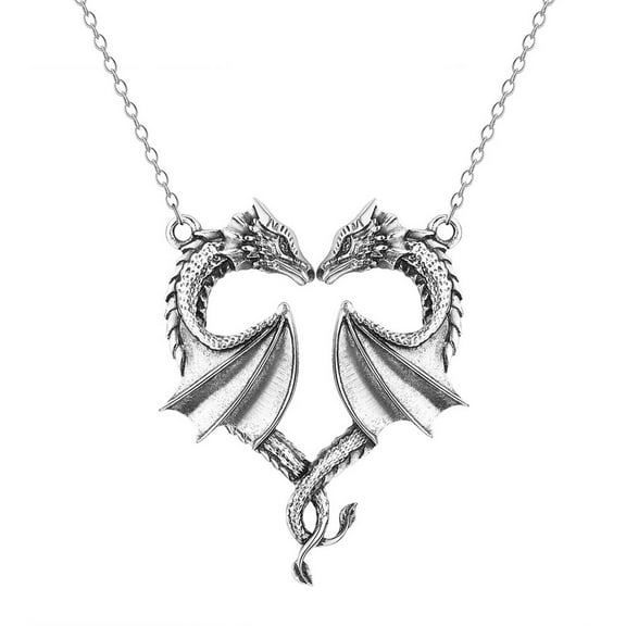 DESIGNICE Pendant Necklace,Heart Dragon Pendant Necklace for Women,Dragon Heart Necklace for Men,Exquisite Craftsmanship Womens Necklaces