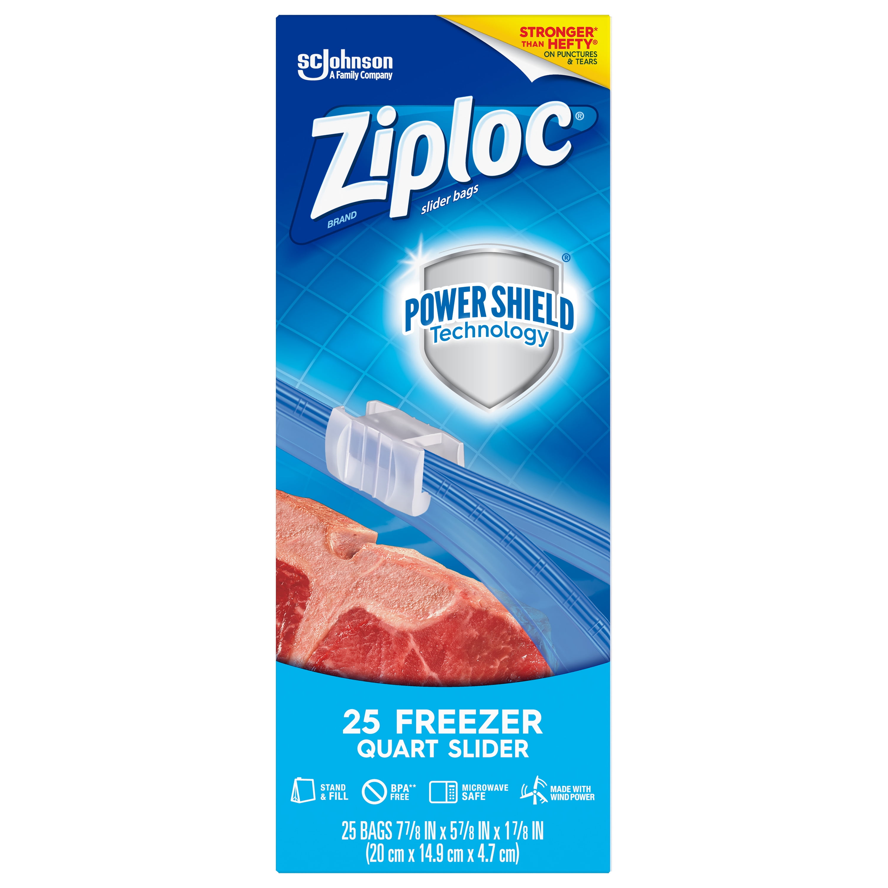 Ziploc Slider Freezer Bags, Qt., 15-Ct.