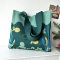 thumbnail image 5 of Cute Casual Cartoon Octopus Pattern Large Capacity Knitted Shoulder Bag Handbags Shopping Bags Tote Bags BLACK, 5 of 8