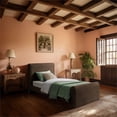 thumbnail image 2 of Meridian Furniture Sloan Brown Velvet Twin Bed, 2 of 9