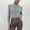 Grey, variant on Rigardu Slim Fit Shirts for Women Women Soft Sweater Slim Fit Lightweight Long Sleeve Turtleneck Tops Undershirt Knitted Warm Fashion Pullover Sweater Beige One Size