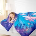 thumbnail image 4 of Castle Fairy Cute Axolotl Queen Comforter Set,Cartoon Pink Animal Bedding Comforter Set, 4 of 8