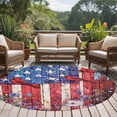 thumbnail image 5 of Cardinal Bird Flower Washable Round Area Rug 6 ft, 4th of July, Soft Non Slip Rugs Stain Repellent Indoor Felt Carpet for Living Dining Room Bedroom Home Office, 5 of 9