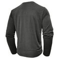 thumbnail image 7 of ZCFZJW Mens Athletic Henley Shirts Casual Lightweight Long Sleeve Button Crewneck Pullover Tops with Pocket Regular Fit Cotton Workout Tees Shirt Dark Gray XXL, 7 of 7