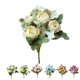 thumbnail image 4 of Bewildely 6 cabezas de peonía de seda flores artificiales peonía ramo de boda decoración de fiesta en casa Kits de decoración para fiestas champán, 4 of 6