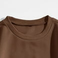 thumbnail image 3 of Vedolay Womens Sweatshirt Women's 2023 Puff Long Sleeve Sweatshirts Crewneck Loose Tunic 2023 Pullover Tops,Brown L, 3 of 5