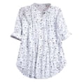 thumbnail image 2 of CEHVOM Blouse Décontractée à Manches Longues Imprimée Florale Col en V pour Femmes Grande Taille, 2 of 6