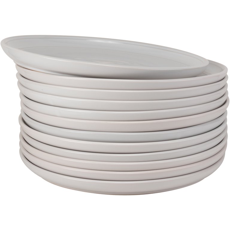 Lucky Star Melamine Square Plates – 12x12 Inch, White, Durable Cafeteria Buffet Plates, Dishwasher Safe