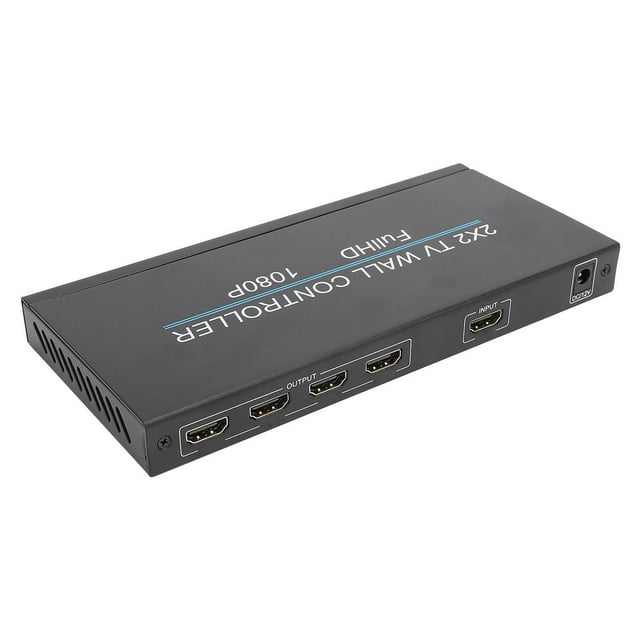 HDMl Video Wall Controller, 2x2 4K 30HZ Video Wall Processor with Remote Control, 180 Rotation, 8 Splicing Modes 1x1 2x2 1x2 1x3 1x4 2x1 3x1 4x1, Support HDMI1.4 Input