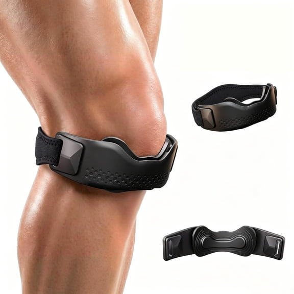 Non-Slip Patella Band Knee Support Strap, Knee Pain Relief Brace for Running Gym