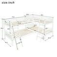 thumbnail image 2 of Newboti Furniture L-Shaped Bunk Bed with Ladder,Twin Size-Gray NO.38785, 2 of 9