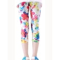 thumbnail image 3 of Summer Kids Girls Printed Capri Cropped Leggings Children Milk Silk Stretchy Shorts, 3 of 13