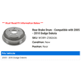 thumbnail image 2 of Rear Brake Drum - Compatible with 2005 - 2010 Dodge Dakota 2006 2007 2008 2009, 2 of 2