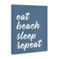 thumbnail image 2 of Stupell Industries Contemporary Eat Beach Sleep Repeat Blue Script Phrase Canvas Art, 16 x 20, by Lettered and Lined, 2 of 7