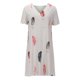 thumbnail image 4 of Falda de vestido de manga corta elástica suelta estampada con cuello en V informal de moda para mujer Pompotops  qwe13176, 4 of 9