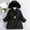 Black, variant on Abomasnow Kid Girls Winter Dress Coats Faux Fur Hooded Fleece Jackets Waterproof Parka Outwear 4-12 Years