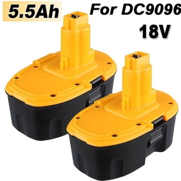 2-Pack 18V 5.0Ah Replacement Batteries For DeWALT DC9096, DW9096, DW9099 Tools