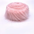 thumbnail image 2 of Shaggy Mohair Faux Fur Fabric Strips Ribbon, Pre Cut Roll, 2" Wide by 60" Long - Baby Pink, 2 of 4