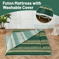 thumbnail image 3 of Zelladorra Japanese Floor Mattress, Futon Mattress with Portable Storage Bag, Roll Up Mattress Thick Tatami Mattress Suitable for Camping, Guest Room (Bohemian Green, Full), 3 of 9