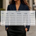 thumbnail image 3 of Guieoi Fall Blazer for Women Long Sleeve Cropped Notched Lapel Hidden Buttons Business Casual Office Jacket with Shoulder Pads And Lining Blue M, 3 of 7