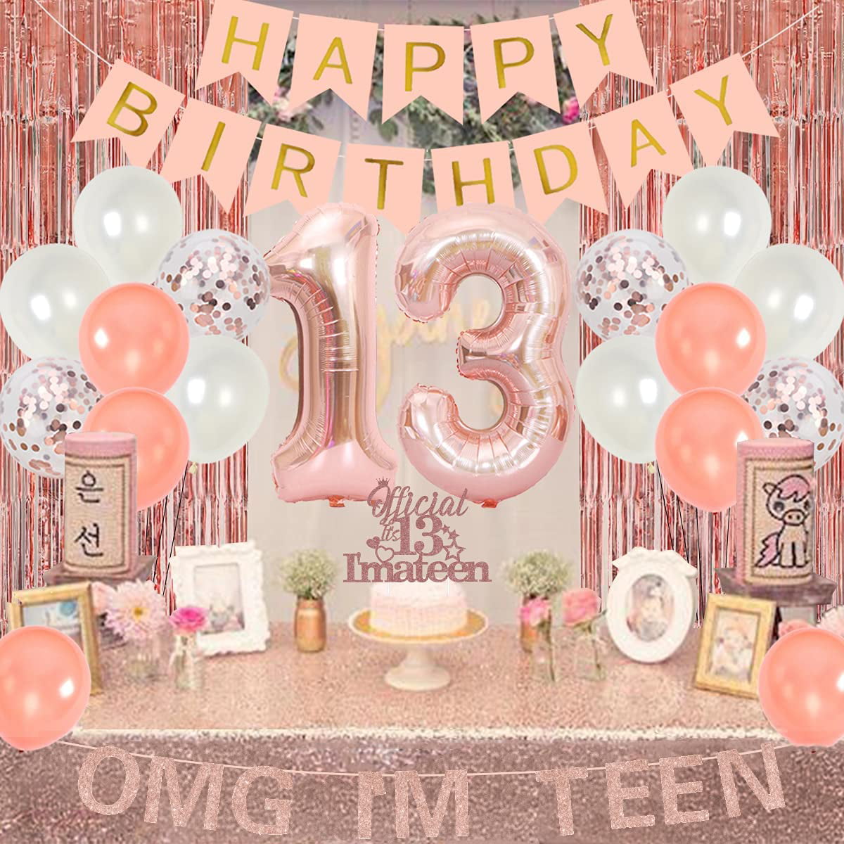 Gold 13th Birthday Teenager Today Sash Gift Party Girl Boy Banner Present 