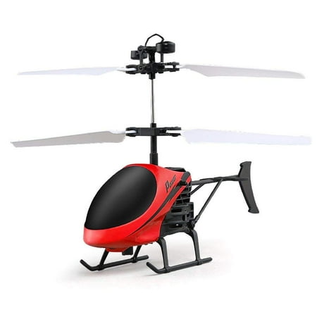 Mini RC Hand Induction Helicopter Radio Remote Control Flying Aircraft Flashing Light Toys For Kids USB Charged Airplanes Birthday Present Xmas (Best Trainer Rc Airplanes)