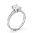 thumbnail image 2 of Spot Jewel 2.3 Ct Radiant Cut Lab Created Diamond Ring - 14K White Gold Plated Solitaire with Accent - Engagement Jewelry - Proposal Ring Gift for Her, 2 of 4