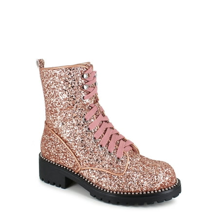 

PORTLAND by Portland Boot Company Women s Glitter Lace Up Boot