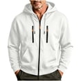 thumbnail image 2 of Men's Casual Hooded Jacket Zip Up Long Sleeve with Pockets Work Wear Jacket, 2 of 7