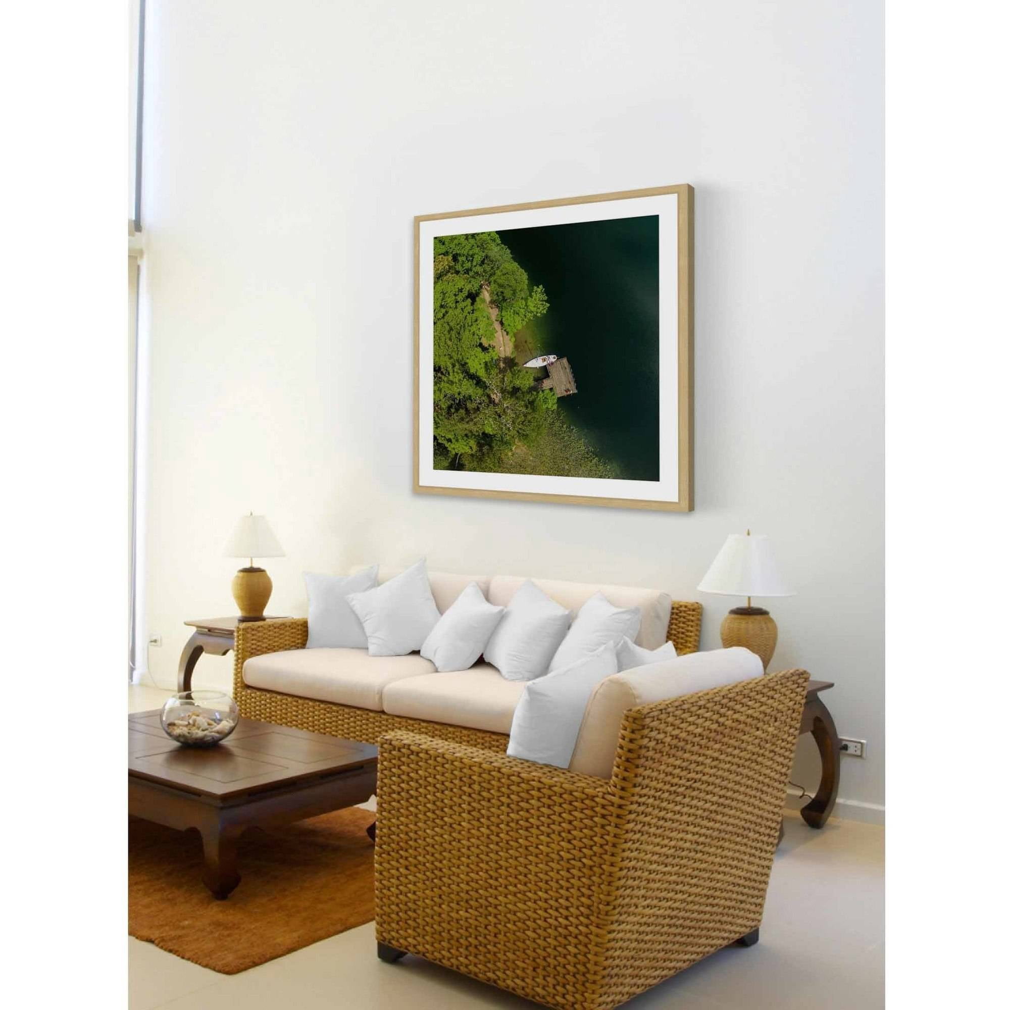 Marmont Hill "Boat Dock" by Karolis Janulis Framed Painting Print
