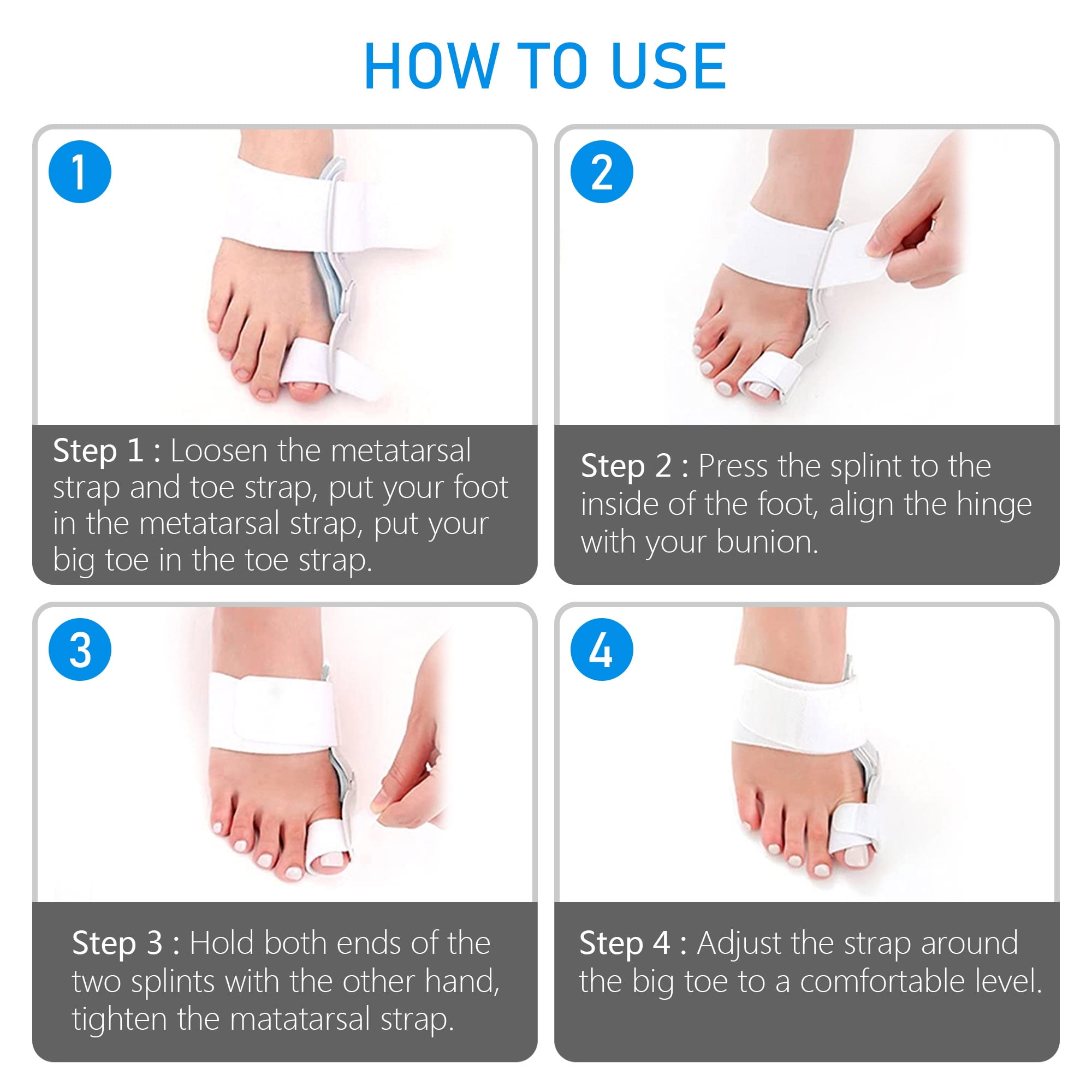 Pinky Toe Bunion Sleeves, Polyurethane Fiber Skin Friendly Comfortable  Standing Tailors Bunion Corrector Prevent Deviation For Daily Use S 35-39